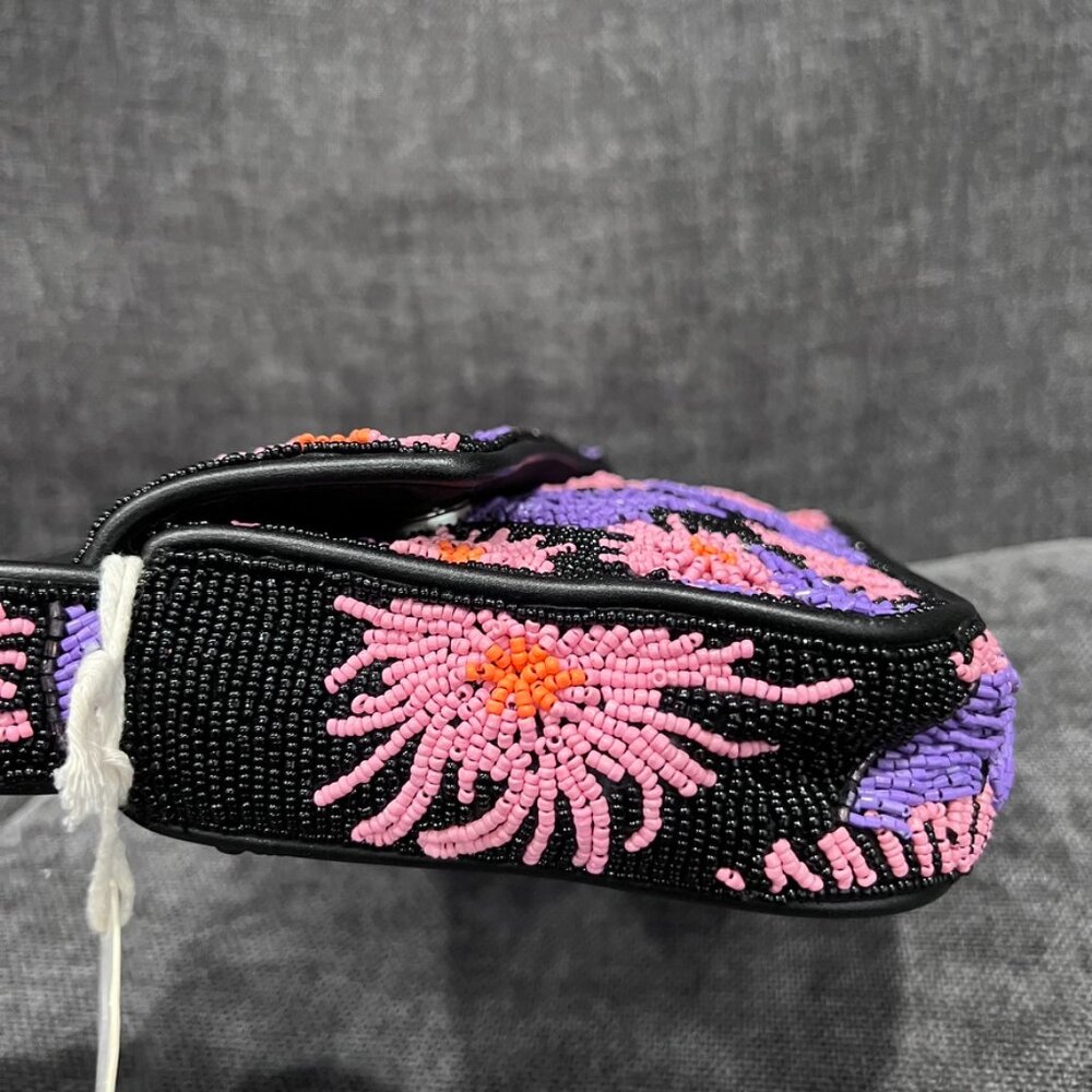 Staud Tommy Beaded Floral Shoulder Bag Quartz Acid - Picture 4 of 15